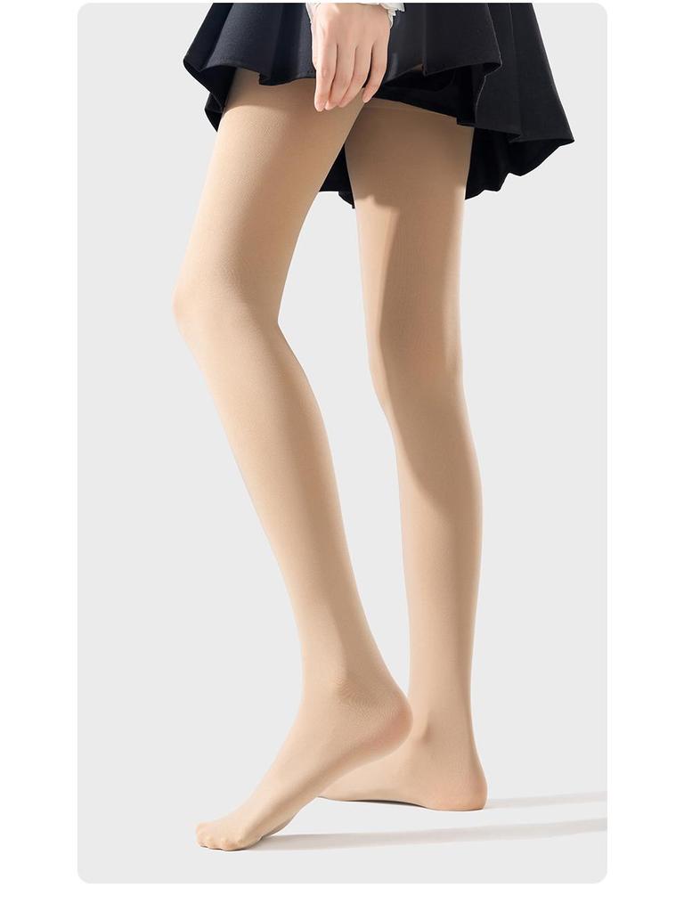 Black Polka Dot Cotton Pantyhose with Heel - Slimming Base Leggings Socks