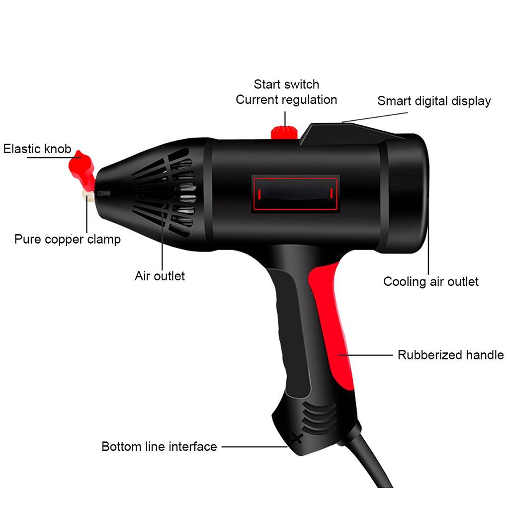 Aparat de sudura electric portabil de 5000W Aparat de sudura automat digital inteligent Buton de reglare a impulsului curent