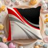Modern Red Black Color Pillow Case Soft Plush Fabric DoubleSided Printed Cushion Cover Warm Winter Sofa Pillow Case