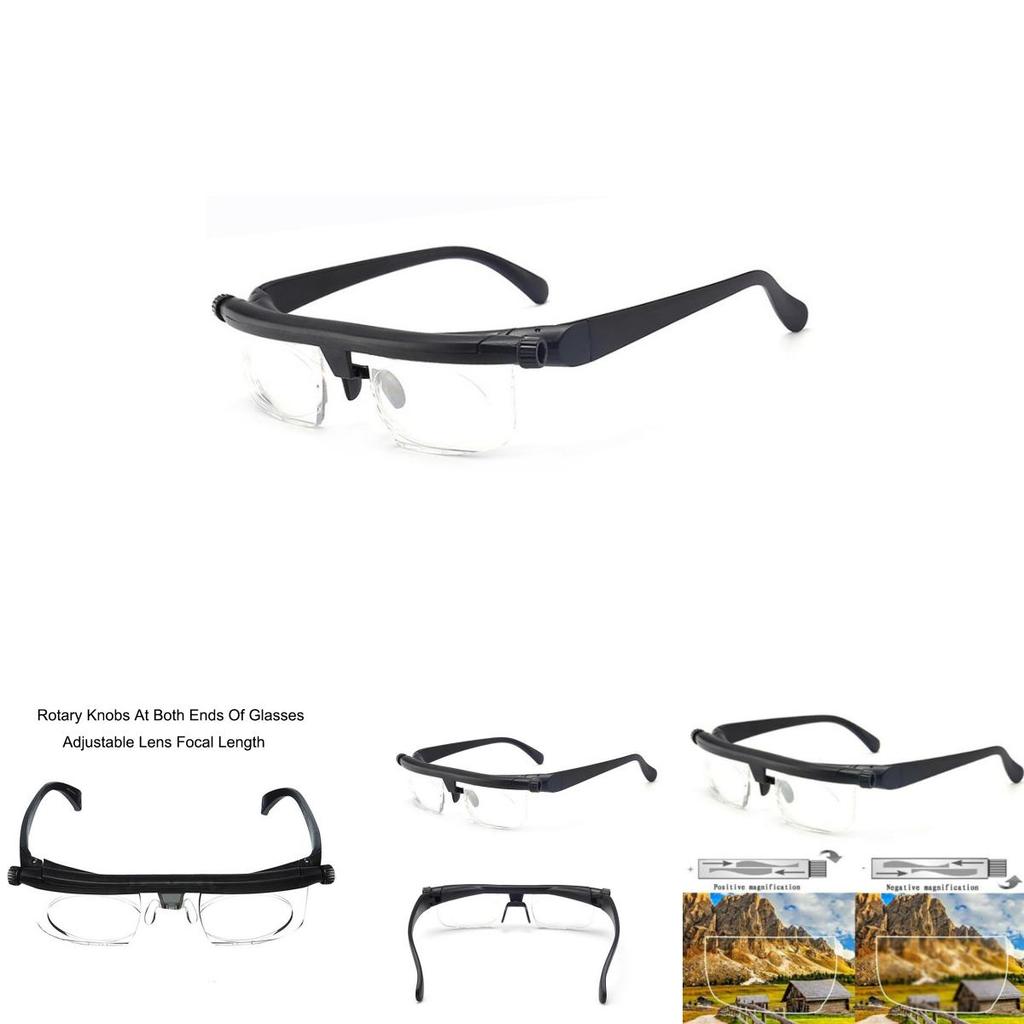 Lens Dial Adjustable Glasses Clear Vision Reading Distance Vision Eyeglasses For Men And Women