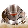 Double Walls Insulated Coffee Mugs with Saucer and Spoon for Home Hot Milk
