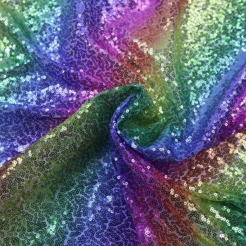 Sparkly Sequin Fabric Opaque Glitter Material for Wedding Stage Backdrop Decor Party Performance Costume DIY Sewing 1/3Yard