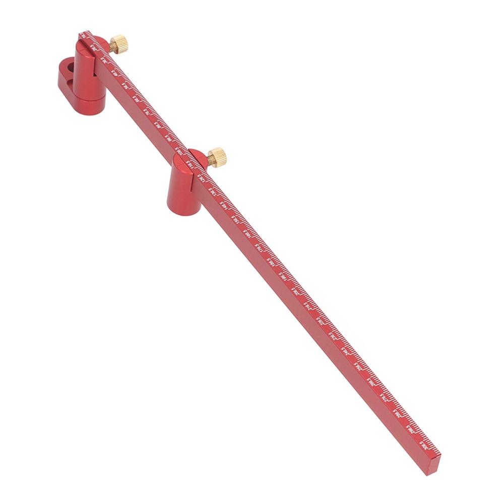 Red Anodized Finish Woodworking Compass Tool Center Finder Tool for DIY, Carpentry and Design