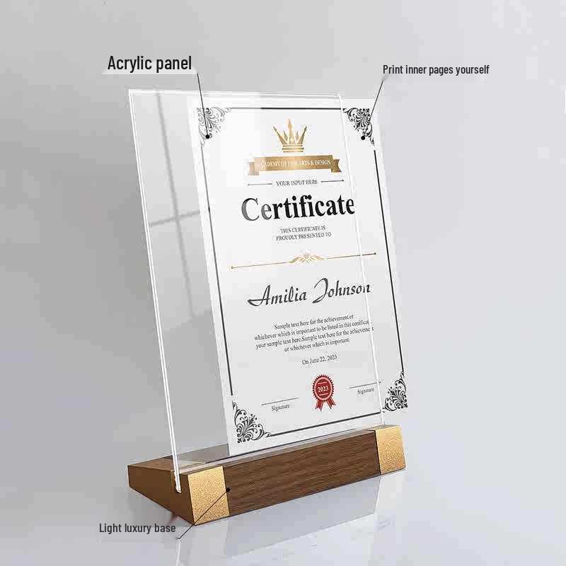 A3 Acrylic Landscape Certificate Display Frame