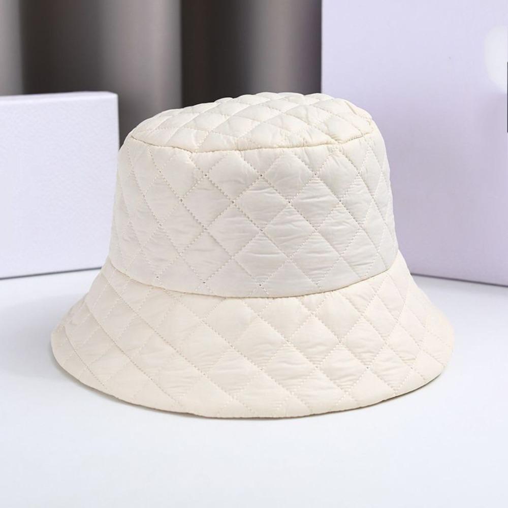 Solid Color Basin Hat Waffle Panama Caps Cute Bucket Hats  Women's