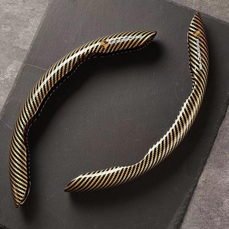 2 ks Kryt volantu z uhlíkových vláken pro auto Ochranný kryt pro Porsche Panamera Cayenne Taycan 911 718 Macan Carrera-GT 928 944