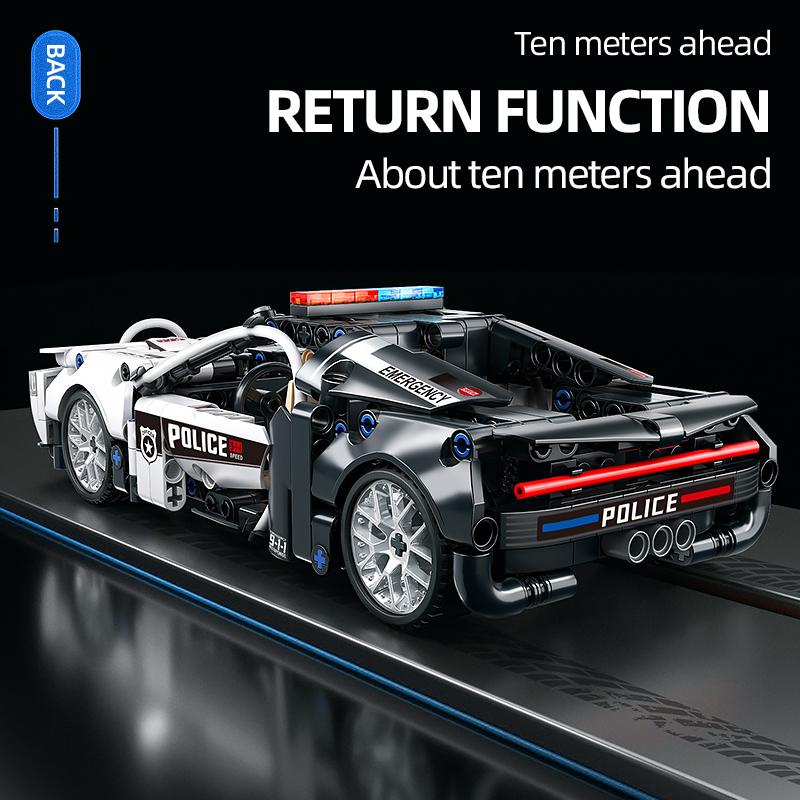 ToylinX 410pcs Police Car Building Blocks Car Early Learning Development Benefits Intelligence Assembled Toys Children's Gifts