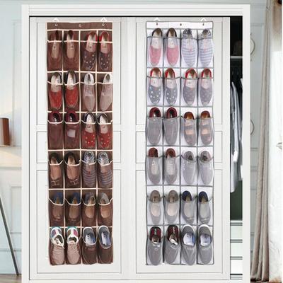 24 Pocket Large Mesh Cloth Box Storage Hanging Bag Wall-mounted Sundries Organizer Holder Room Shoes Slippers Storage Bag