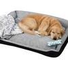 Washable Dog Bed With Blanket Non-Slip Washable Calming Thick Dog Bed Warm Sleeping Mat For Puppy Cat Small Medium Large Pet