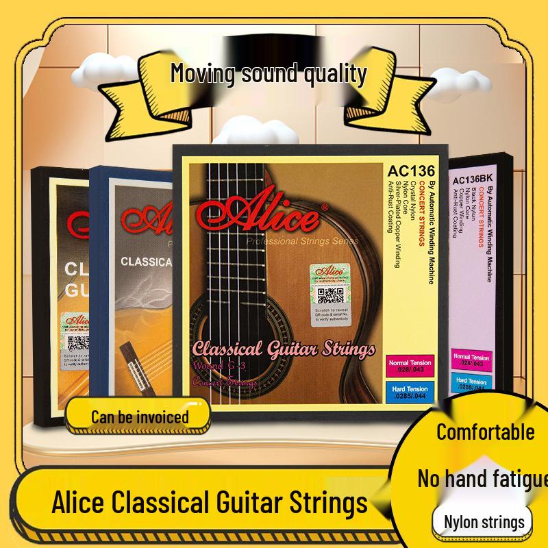 Alice AC130/139 Classical Guitar Strings, High & Standard Tension Nylon Strings AC130 Standard Tension