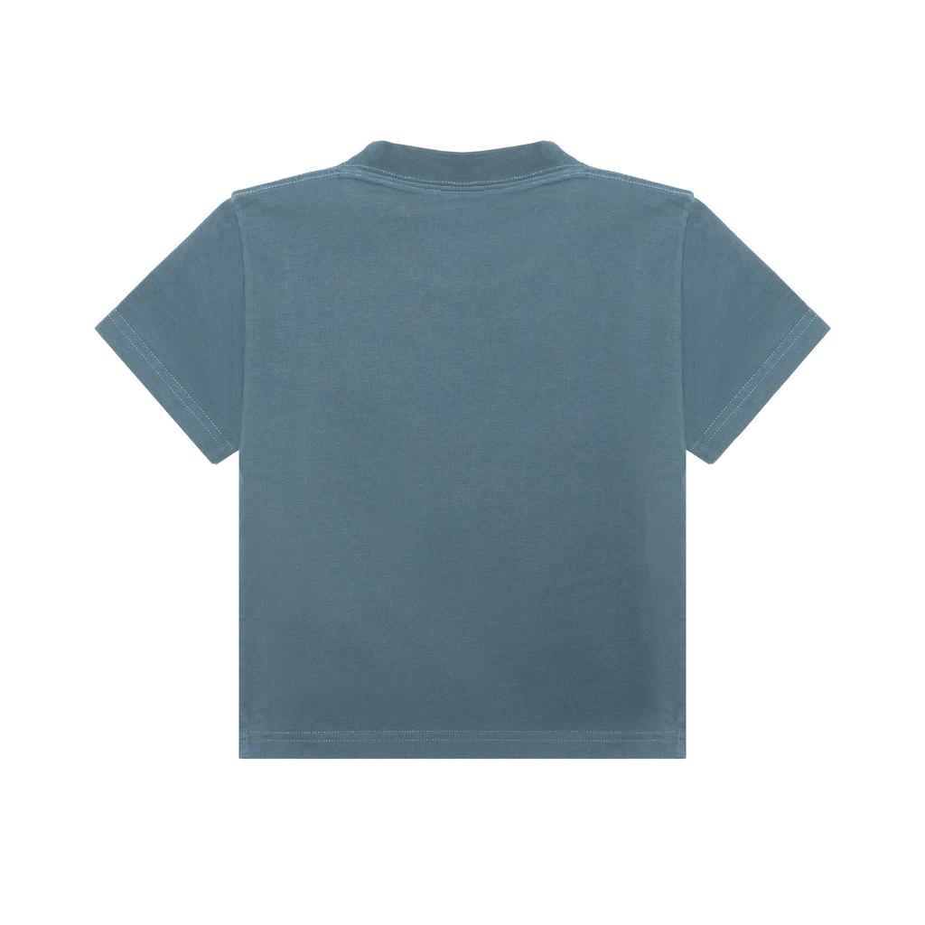 Balenciaga Logo Print Cotton T-Shirt 'Blue' Men's 681864TOVK74005