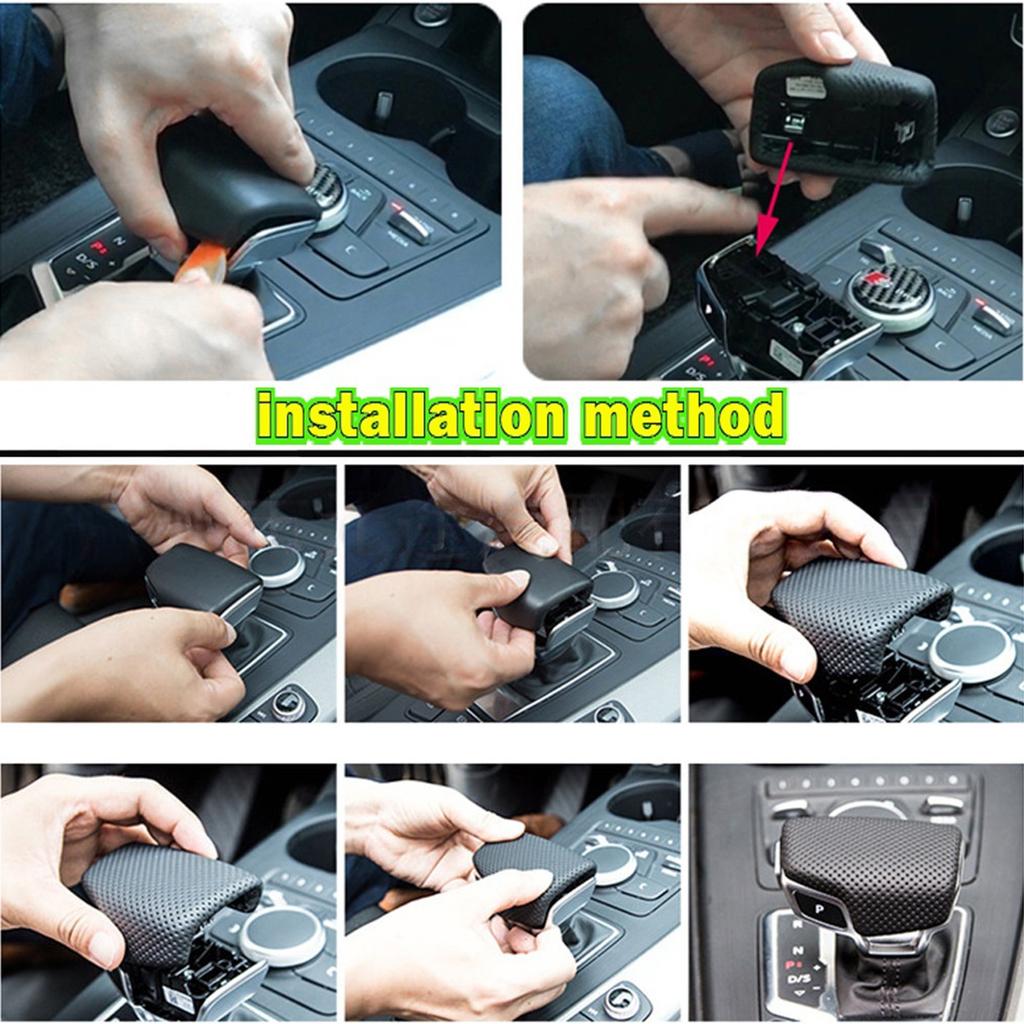 PU Leather Gear Stick Cover Gear Shifter Knob Cover For Left Hand Drive Model Car Part Number 4M1713139F