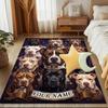 1PC Custom Name Starlit Pit Bull Portraits Theme Floor Mat Ideal for Living Room, Game Rooms, Office, Bedroom,Floor Mat Playful Design