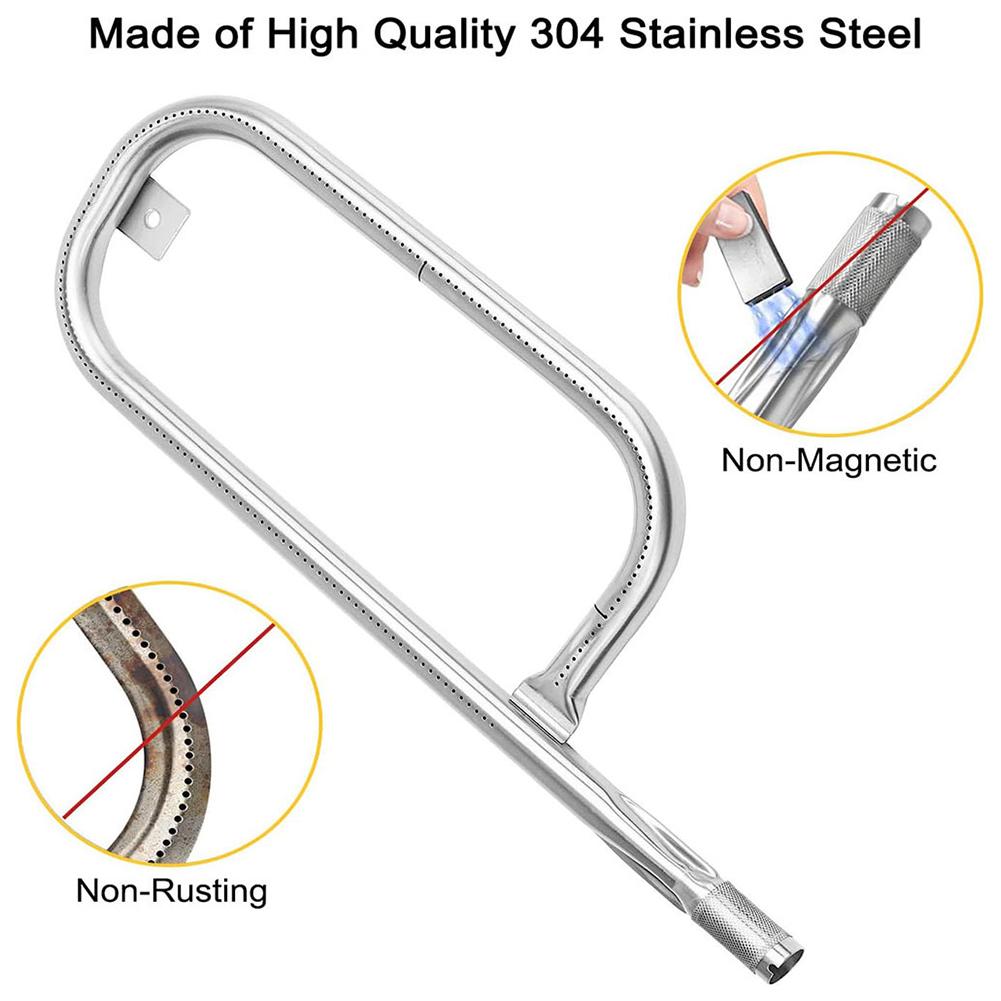 17Inch Grill Burner Replacement Part 304 Stainless Steel Burner Tube Replacement for Weber Q100 Q120 Q1000 Q1200 BabyQ Model