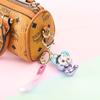 Colorful Acrylic Electroplated Cartoon Doll Keychain Pendant for Bags and Car Keys