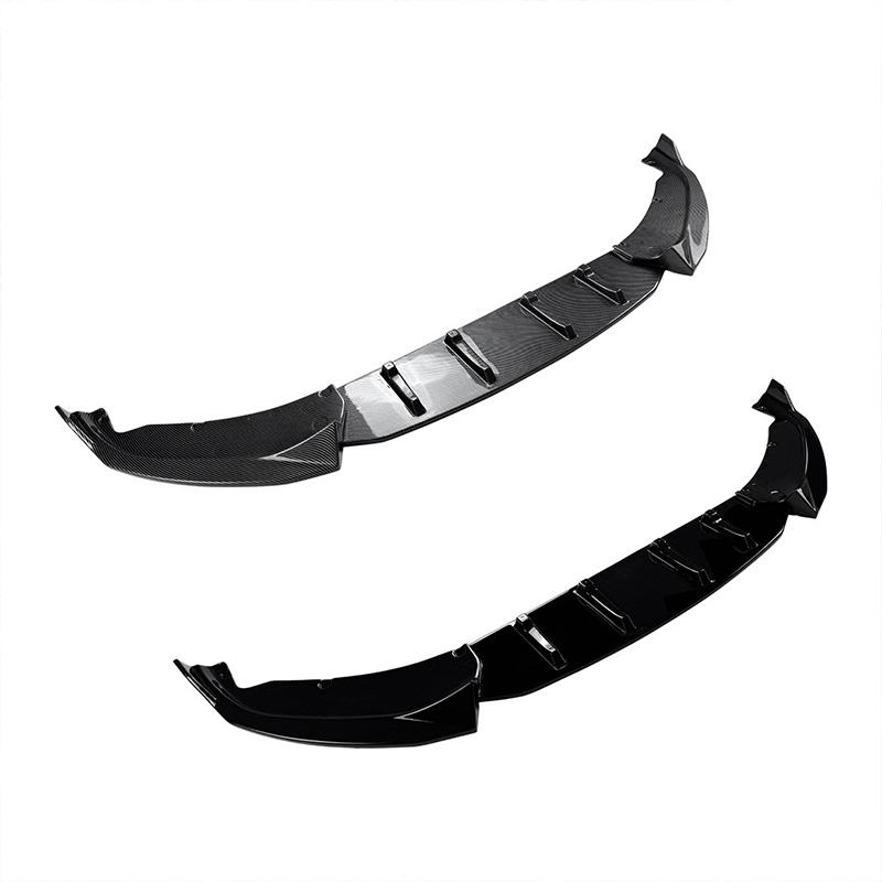 For BMW 2016-2018 7 Series G11 G12 M Sport Car Front Bumper Lip Spoiler High Quality ABS Glossy Black Carbon Fiber Look Body Kit