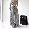 Spring & Autumn Women's Wide-Leg Pants: Elegant, Loose, Floor-Length Sports Trousers In American Style.