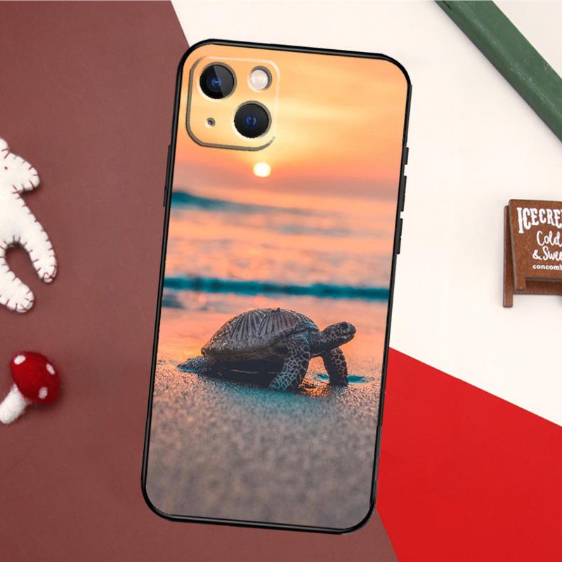 Swimming Freshwater Sea Turtles Case For iPhone 14 Pro Max 16 15 11 12 13 17 Pro Max mini 15 16 Plus 16e 17 Air Back Cover
