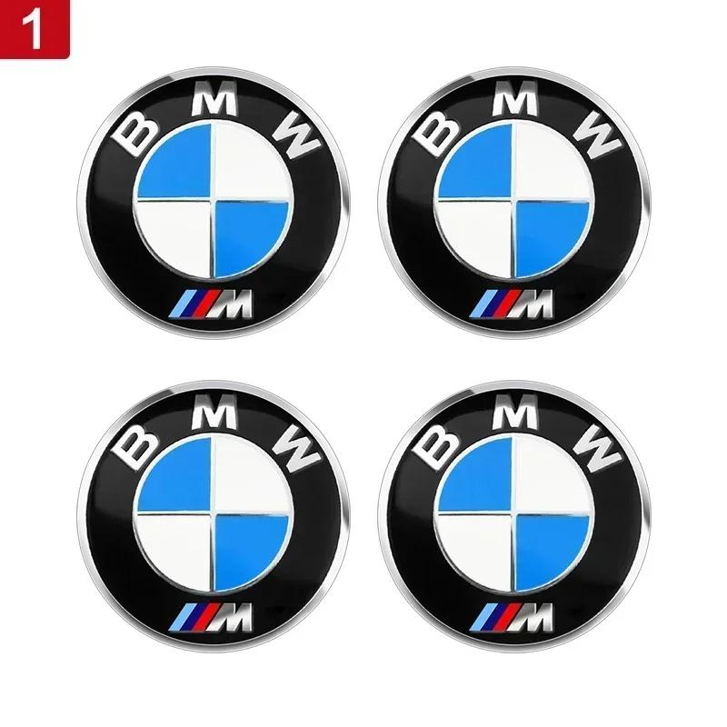 2025 Hot 4PCS 56MM 60MM 65MM Car Hub Cap Sticker Wheel Center Cover Decal Decoration Auto Modification Accessorie For BMW M Embl