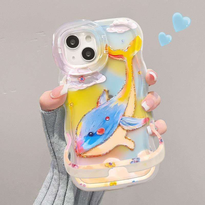 

Совместим с чехлом для телефона Apple 16pro, двойная подставка Vivox200 15, милый и противоударный 14, силиконовый 13 Redmi K40/K40 Pro