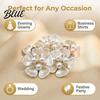 Photo Shoot Accessories Flower Cufflinks Faux Pearl Rhinestone Button Covers