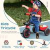 Kids Trike for 2-5 Years with Adjustable Seat, Pedal, Baskets, Red