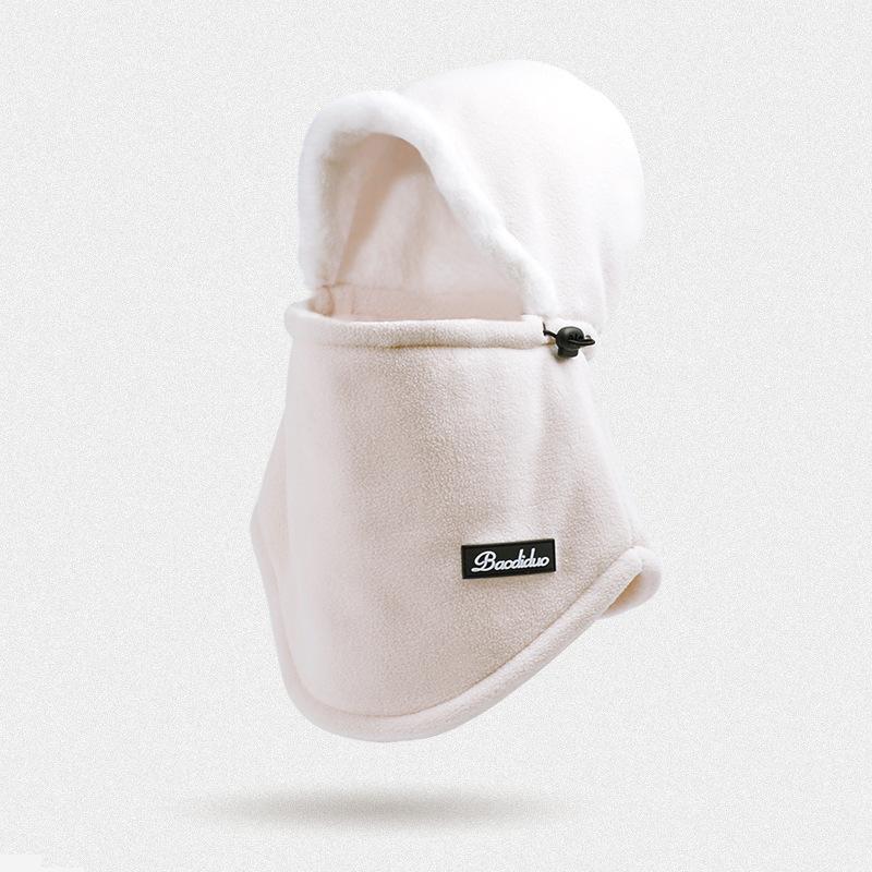Winter Warm Scarf Integrated Hat Women's Velvet Ear Protection Windproof Mask Men's Cycling Face Protection Pullover Hat