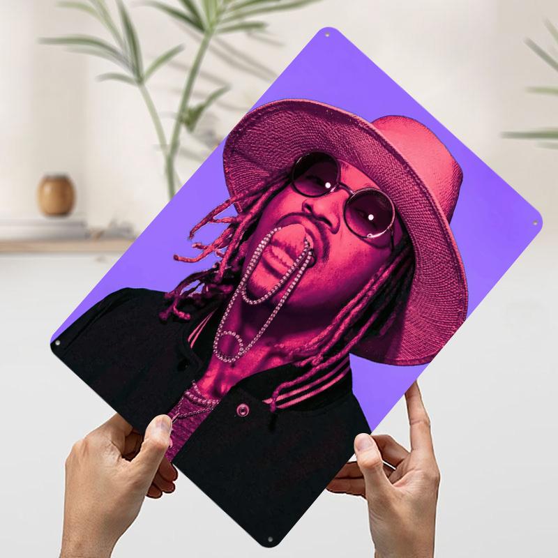

Future Portrait With Jewelry Tin Plaque Poster Customized Wall Art Retro Vintage Metal Signs for Man Cave Room Decoration Decor 20x30cm（7.8x11.8inch）