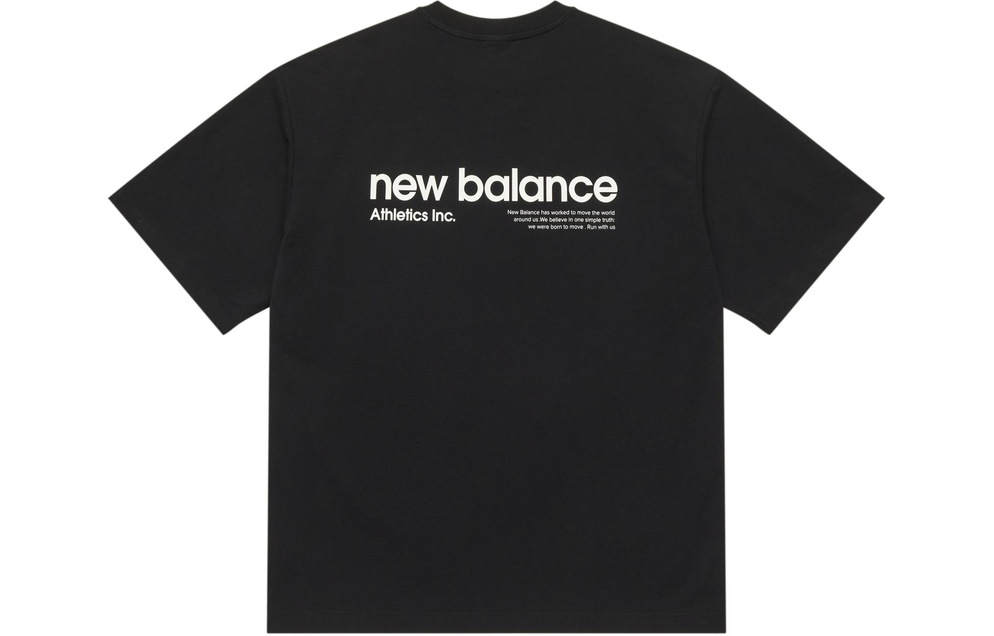 New Balance T Shirt Unisex Charcoal Black AMT42335-BK S