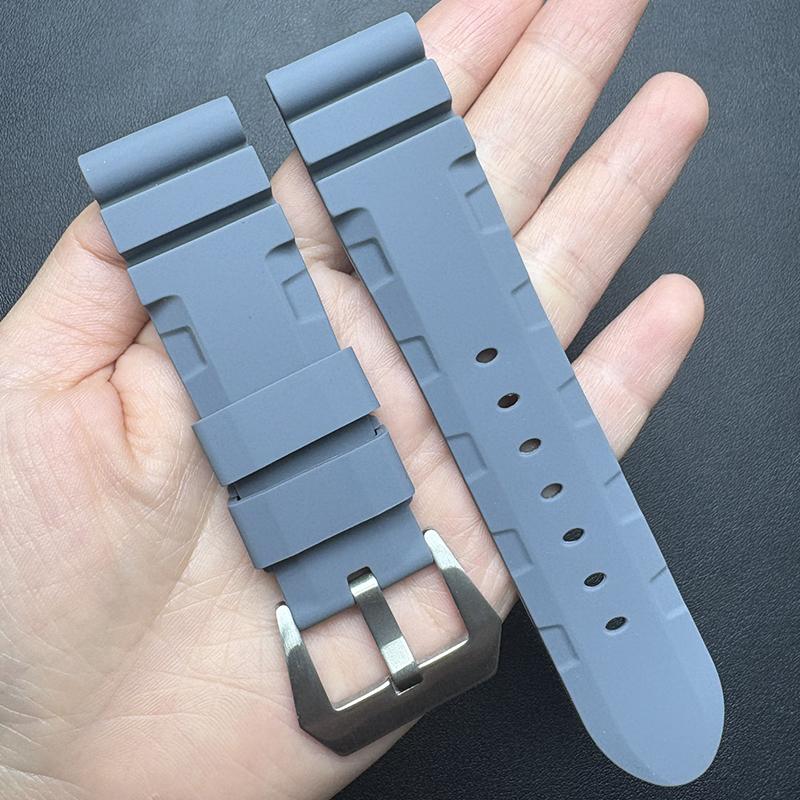 6 Farben 24MM Silikon-Uhrenarmband für Panerai Diesel Fossil Tauchen Ersatz-Armbänder PAM1596/441 Herren Sportuhr Armband