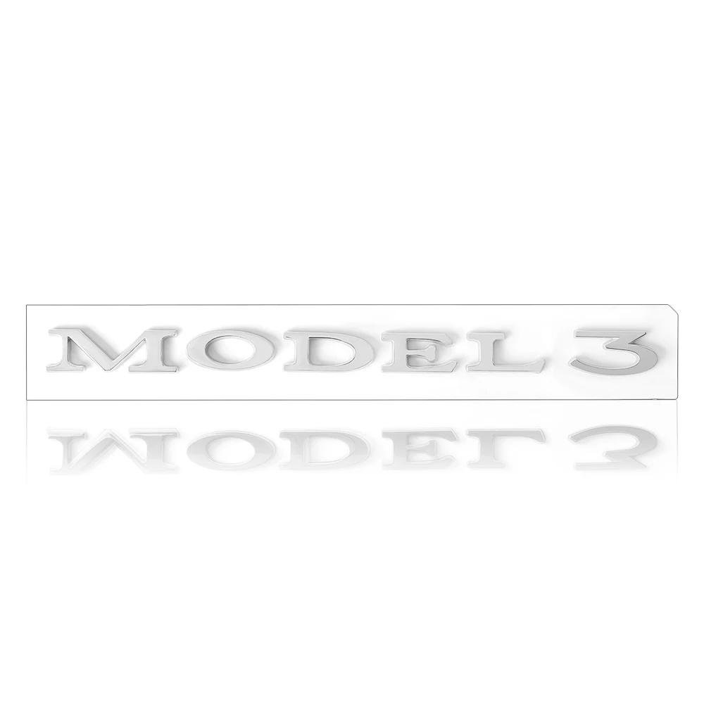 

Car Sticker 2025 New Tesla 3D ABS Car Rear Trunk Sticker Model 3 Emblem For Tesla Model S X Y 3 Decals Accessories Original Desi срібний