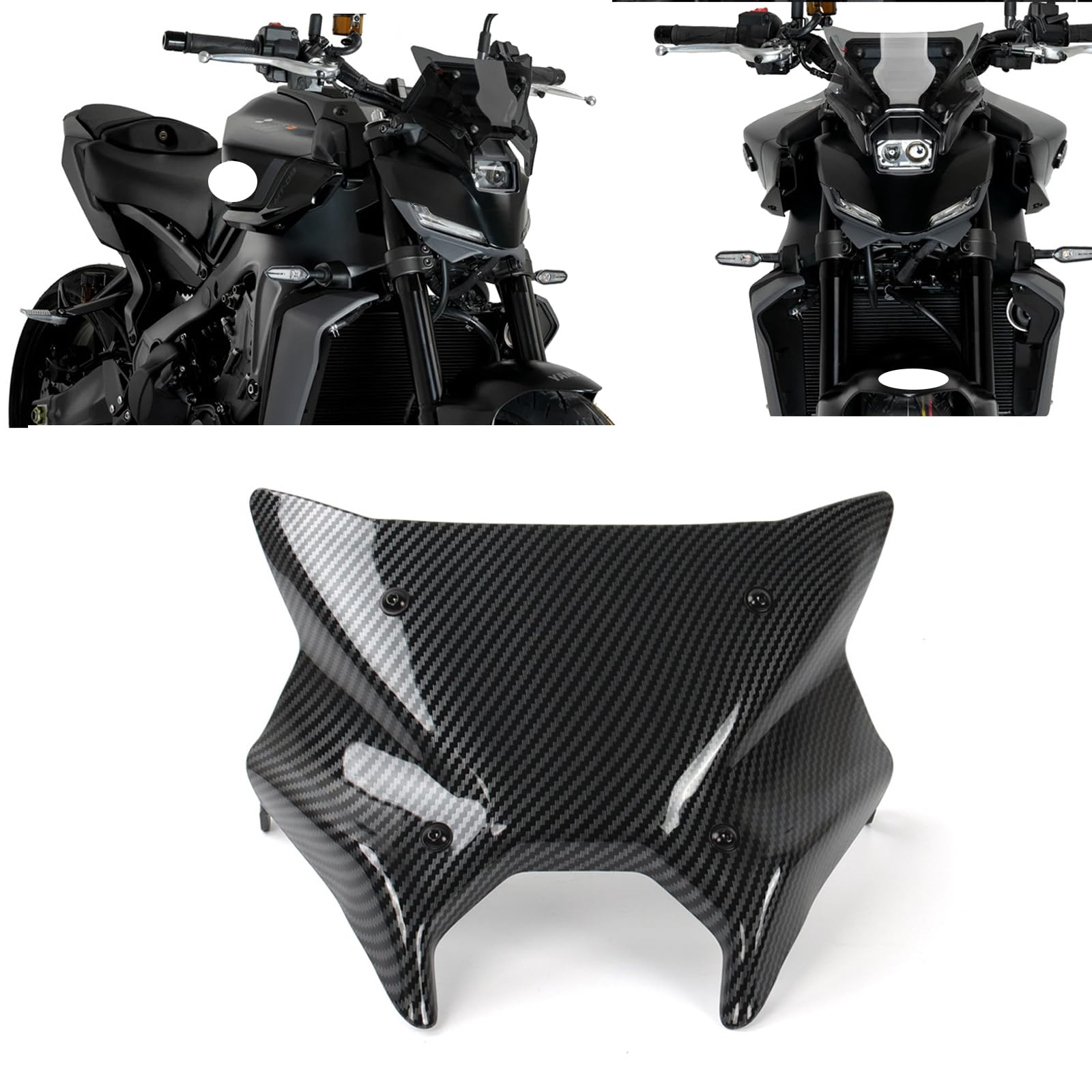 

ДЛЯ MT-09 SP MT-09/SP 2024 Мотоциклетное переднее соревновательное ветровое стекло, ветроотражатель (Смоки) (Текстура из углеродного волокна) [Параллельный импорт]