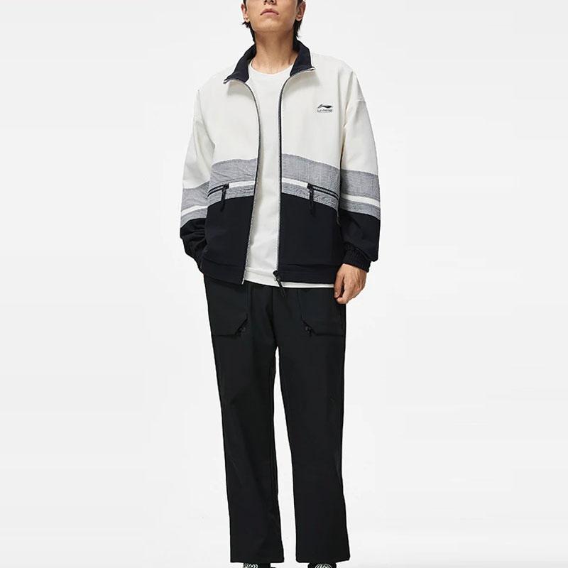 Li-Ning Color Block Loose Knit Jacket Men Jacket AJDT623-2
