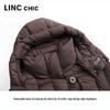 Jinyujie 2025 Winter Women's Hooded Mid-Length Down Jacket