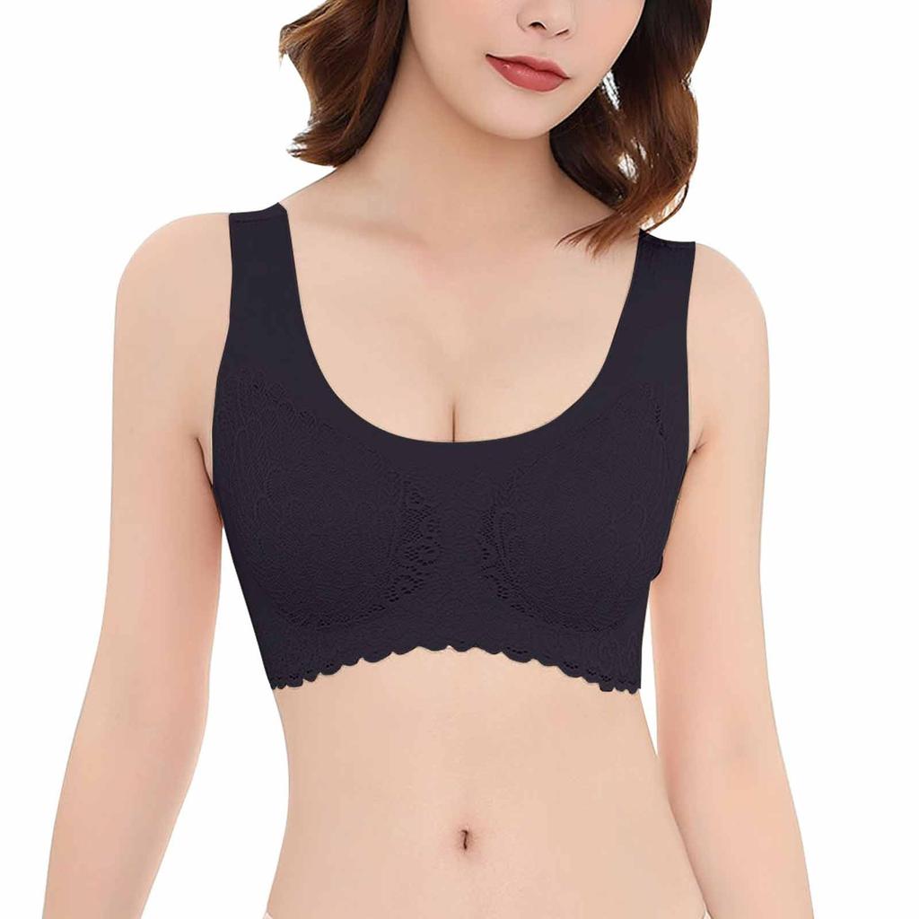 Seamless Comfort Lace Bralette for Women Wire-Free, Breathable, Soft Stretch Fabric, for Everyday Wear