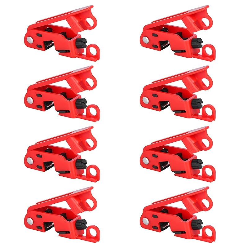 Circuit Breaker Lockout, Grip Tight Lockout Tagout Breaker Box Lock for Standard Single and Double Toggles, Pack of 2