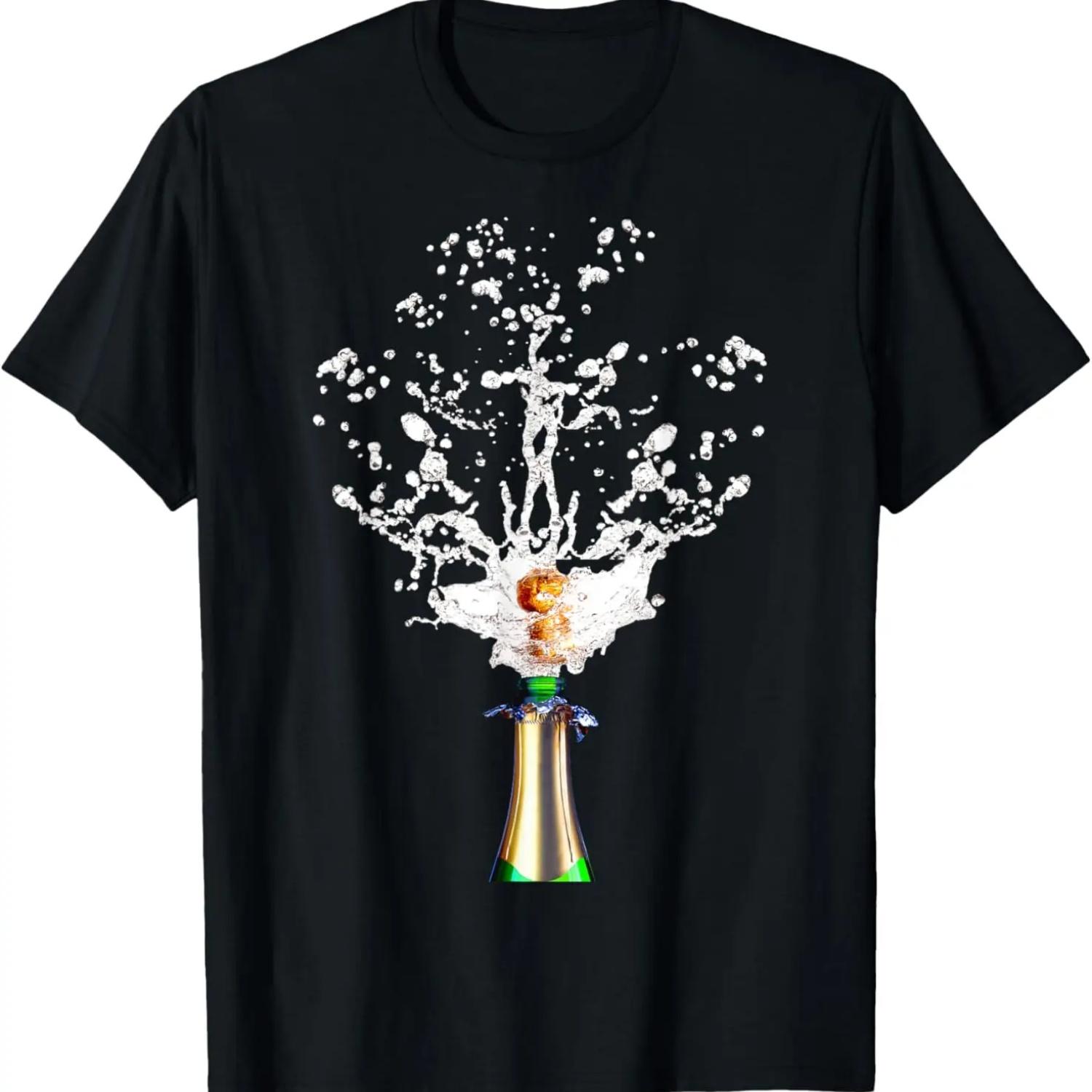 

Cheers! Champagne Glasses Toast Cool Graphic Party Tee Adult T-Shirt XXXXXL чорний