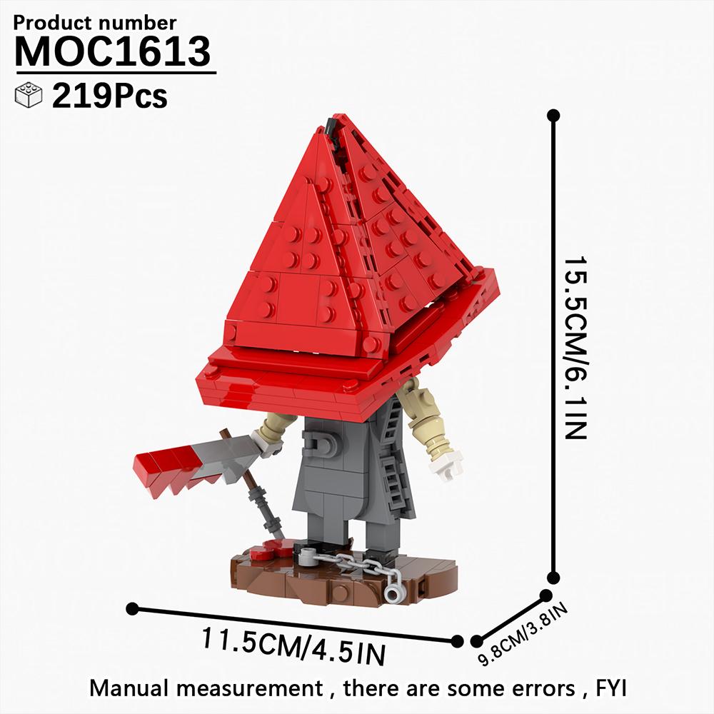 MOOXI New Halloween Horror Movie Games BrickHeadzed Children Toy MOC Brick Gift Assembly Model Kit For Adults Building Block Set