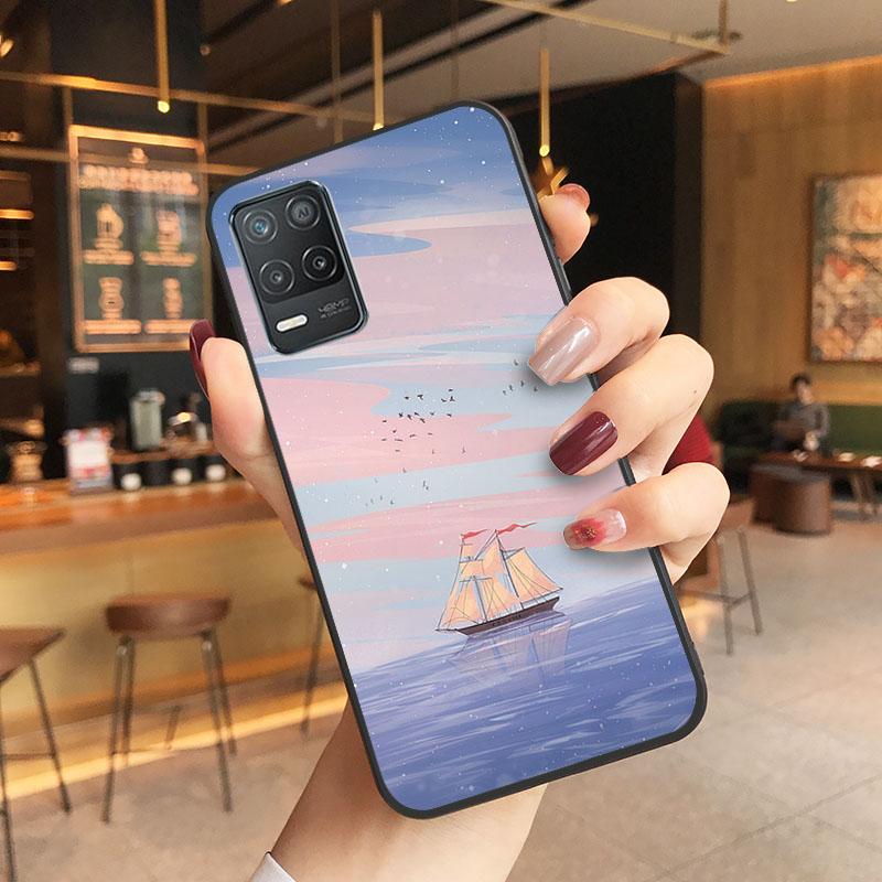 Painted Flower Phone Case for OPPO Realme GT 2 Pro X2 Pro XT C25S 8 7 6 Pro 6i Realme GT Master C3 C21 C21Y C11 X3 SuperZoom