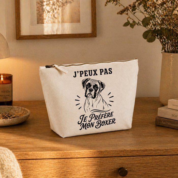Trousse de toilette - PLANETEE - J'peux pas minimaliste - Beige - 100% coton - 3 L