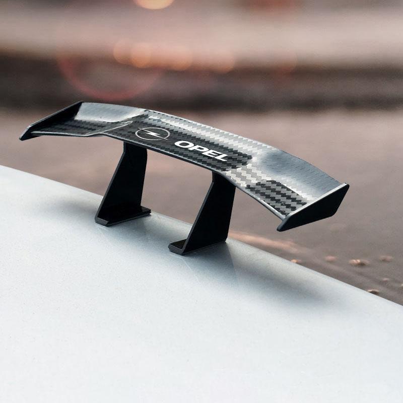 Car Rear Spoiler Mini Spoiler Wing Small Tail Emblem Sticker Decoration For Opel Insignia Astra Antara Meriva Zafira H G Corsa