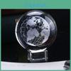Exquisite 60mm 3d Crystal Ball Glass With Laser Engraved Miniature Earth Sphere Gift
