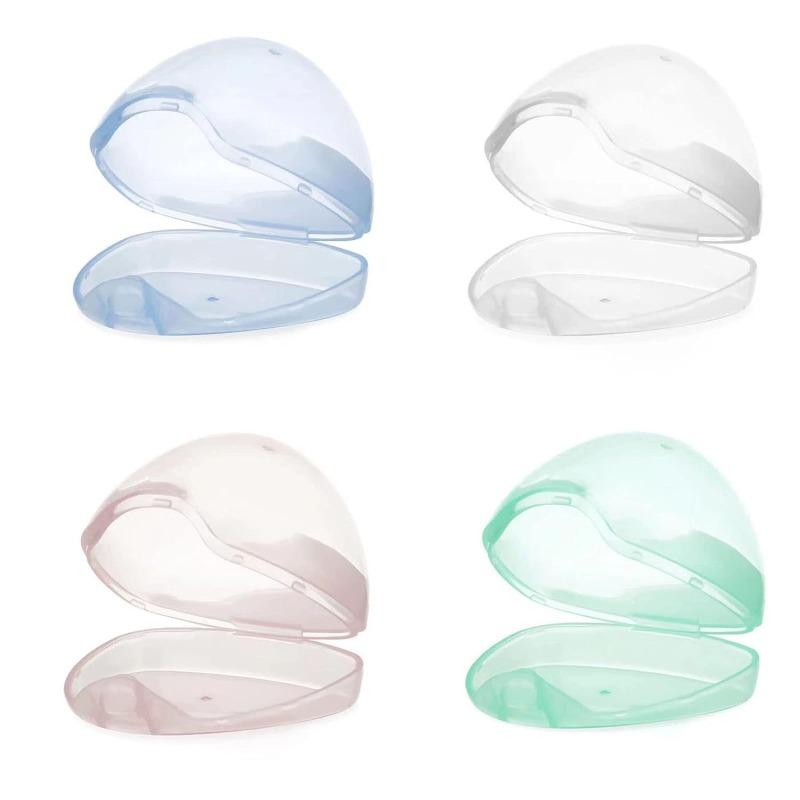 Premium Clear Pacifier Storage Case - BPA-Free Transparent Travel Soother Holder with Secure Lock Lid, Baby Essential Organizer