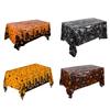 Halloween Decoration Tablecloth,Disposable Pumpkin Spider Web Bat Plastic Table Cover,Halloween Party Home Table Decor