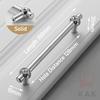 KAK Bright Chrome Furniture Handles Crystal Kitchen Cabinet Handle Zinc Alloy Wardrobe Door Pulls Solid Decorative Door Hardware