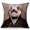 Nordic Art Posters Style Decoration Cushion Cover Lion Rabbit Zebra Deer Funky Animal Funny Oil Painting Sofa Throw Pillow Cases