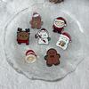 Christmas Cartoon Brooch Cute Metal Elk Santa Brooch Simple Versatile Badge Trinket