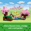 LEGO Minecraft Kirschblüten-Garten Videospiel-Spielzeug für Kinder, Bauset mit 2 Minecraft-Minifiguren, 1 Biene und 1 Schnüffler-Figur, Hands-On Minecraft