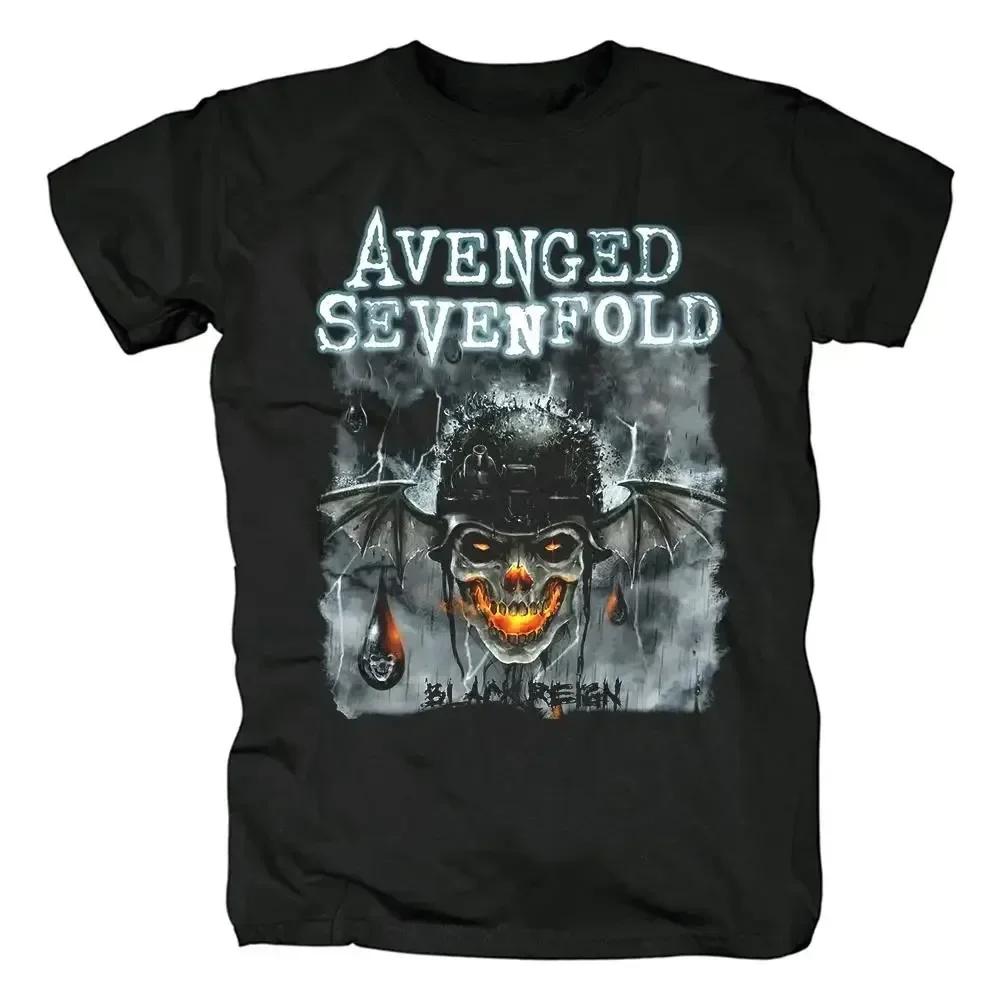 Avenged Sevenfold Metal Rock Graphic Print Short Sleeve Cotton Tees Hip Hop Fashion Shirts Plus Size T Shirt for Men Tops