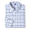 Camicie Oxford in Cotone Casual da Uomo con Taschino Singolo, Manica Lunga, Vestibilità Standard, Comode, Button-down, a Quadri